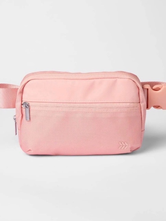 all in motion Handbags - All In Motion Pink Canvas Belt Bag Blush Pink NWT